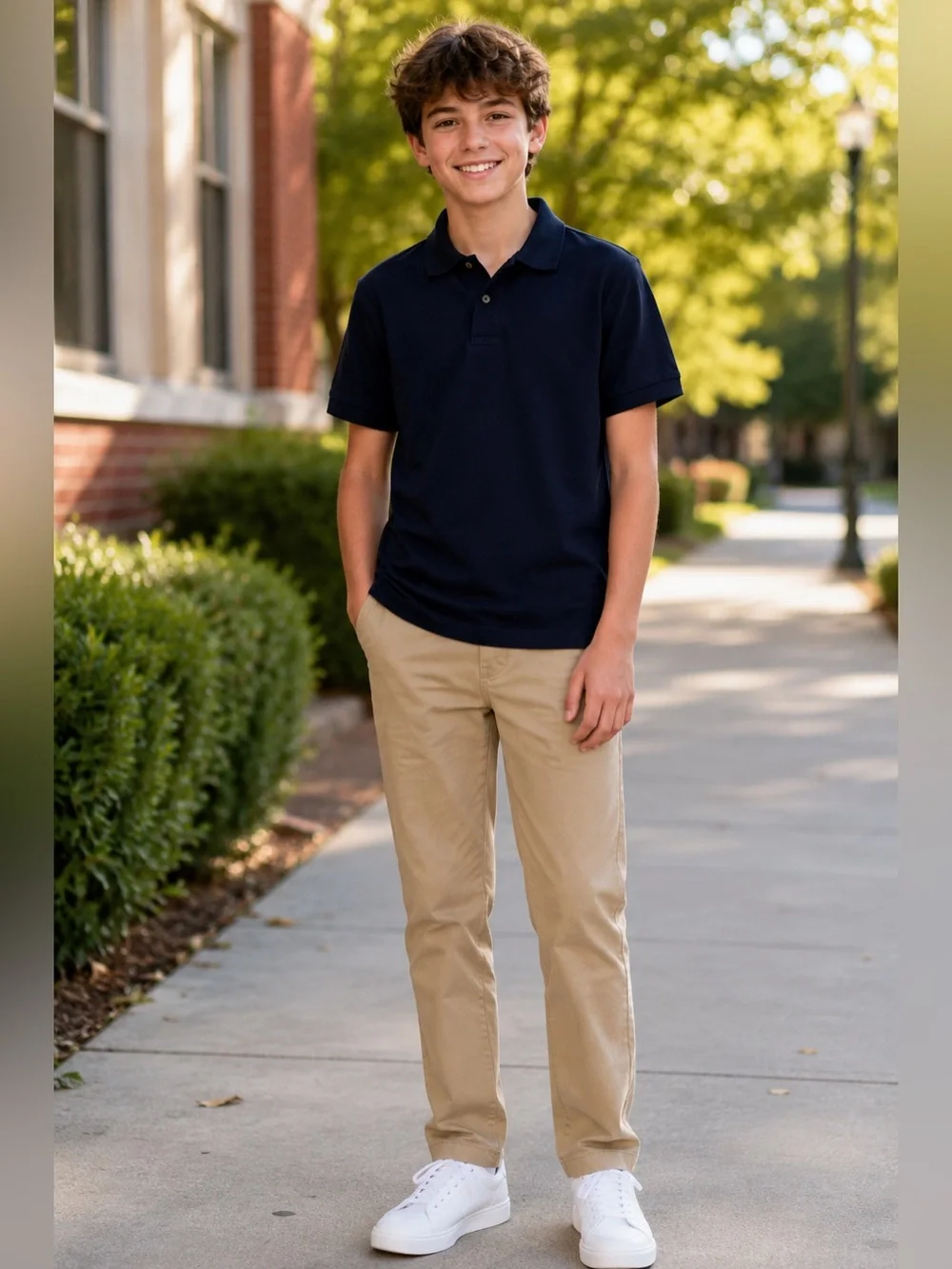 GAP Big Boys Dark Blue Polo Shirt.